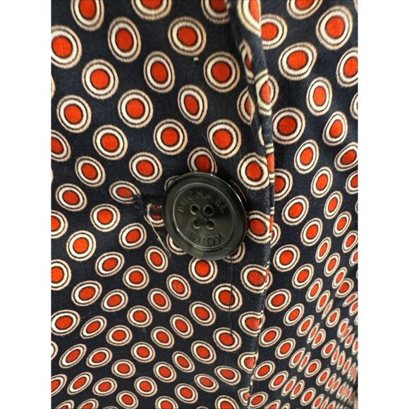 Michael Kors Womens Blazer Jacket Size 14 Blue/Red Geometric Circle Print - Picture 6 of 10
